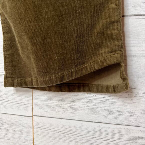 Cabi Pants Womens Size 12 Brownish Green Hi Low Crop Corduroy Cotton Blend - Picture 6 of 16